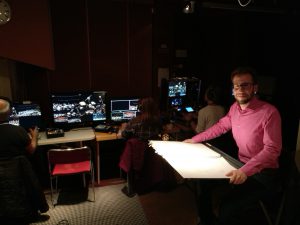 David Saulesco in the picture control room