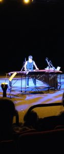 Mika Takehara performing her own pieces for solo marimba and electronics